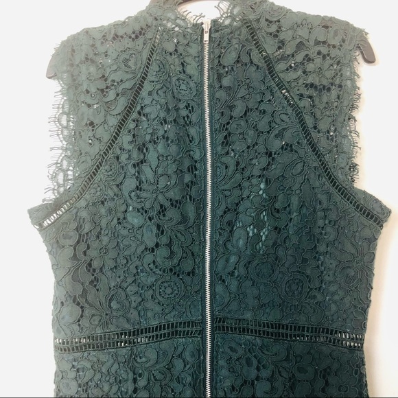 SOLD Bardot Deep Emerald Green "PARIS" Lace Overlay Dress- Size 6/S - Picture 12 of 16